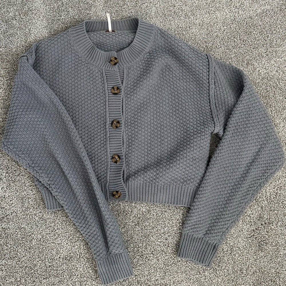 Free People Lila Knit Cropped Cardigan
